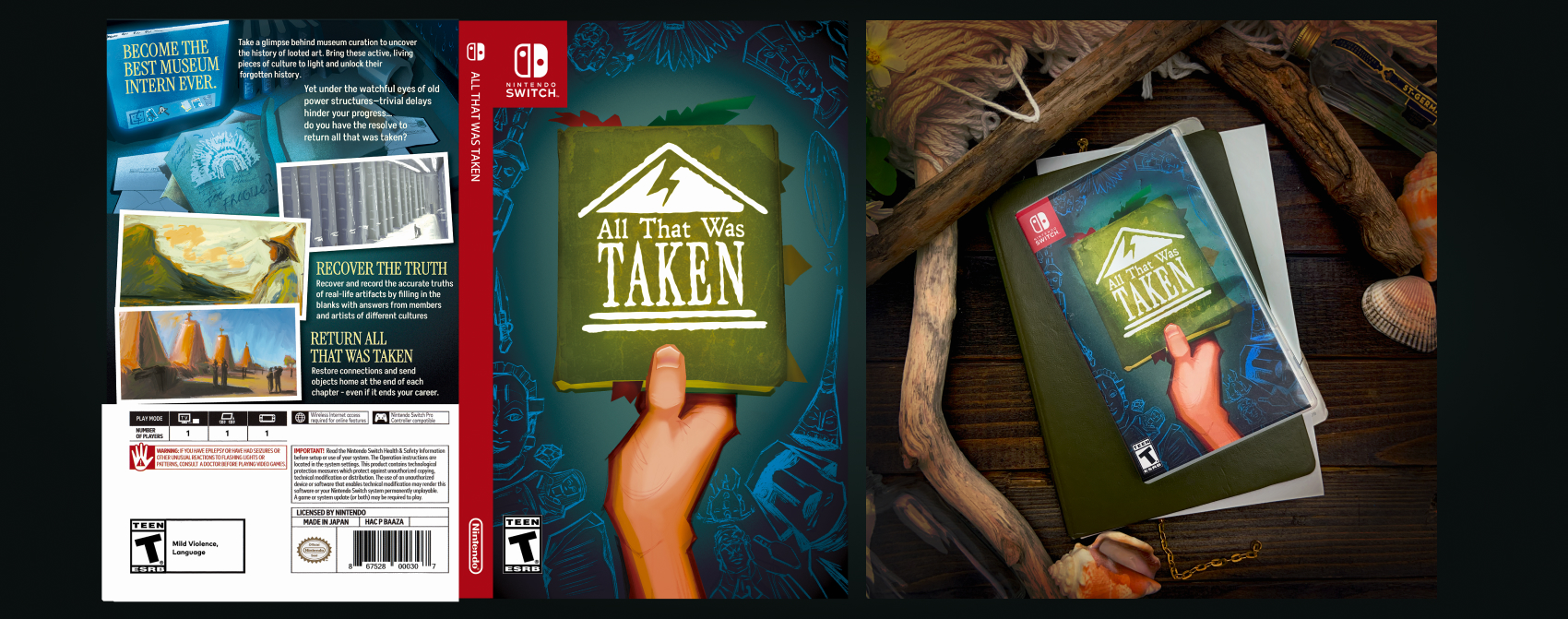 'All That Was Taken' is the title for my Capstone project, a promotional game campaign concerning players with the repatriation movement.