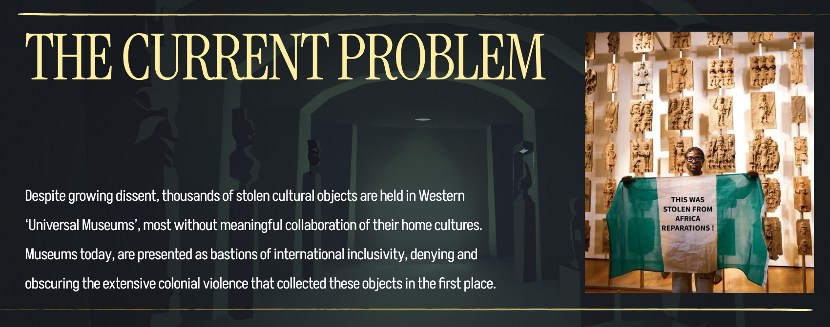 'All That Was Taken' is the title for my Capstone project, a promotional game campaign concerning players with the repatriation movement.