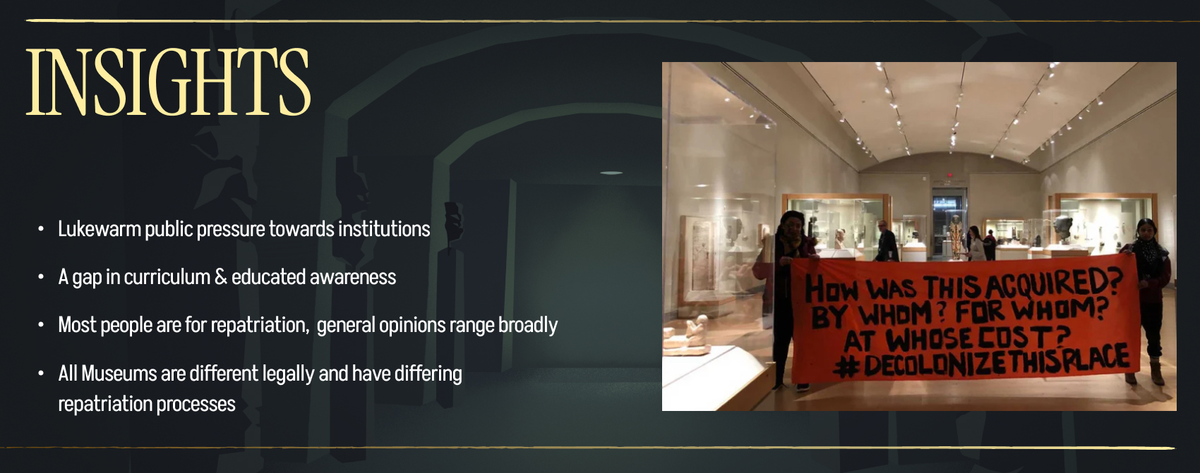 'All That Was Taken' is the title for my Capstone project, a promotional game campaign concerning players with the repatriation movement.